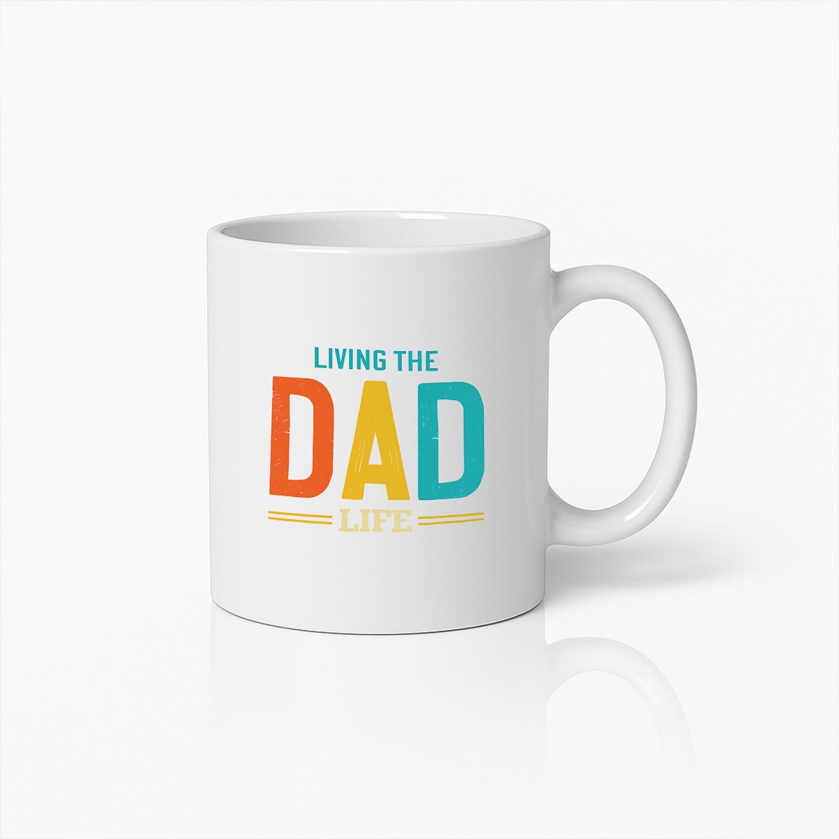 Living the Dad Life Mok – Grappig Vaderdagcadeau voor Vaders en Nieuwe Papa’s
