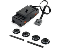 bricksNblocks® Trein-motor | bouwblokjes compatible blokjes van andere merken | treinmotor met assen en wielen - geschikt voor powerfuncties | compatible met serie 88002 | is compatibel met het bekende merk | elektrificeer bouwblokjes trein