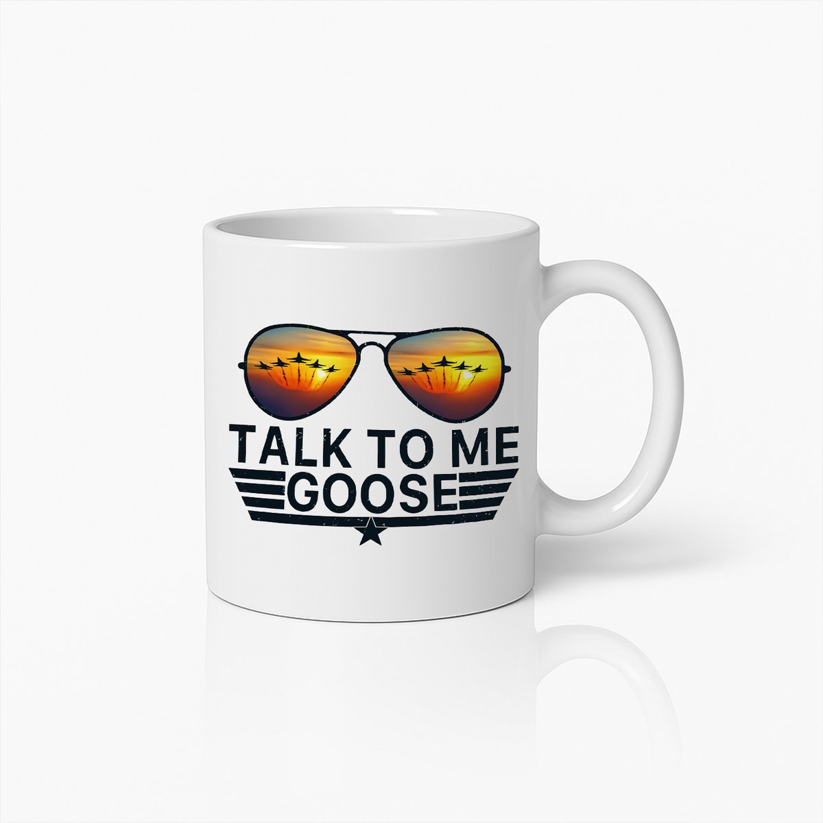 Talk to Me Goose Mok – Grappige Top Gun Geïnspireerde Beker met Pilotenbril Ontwerp