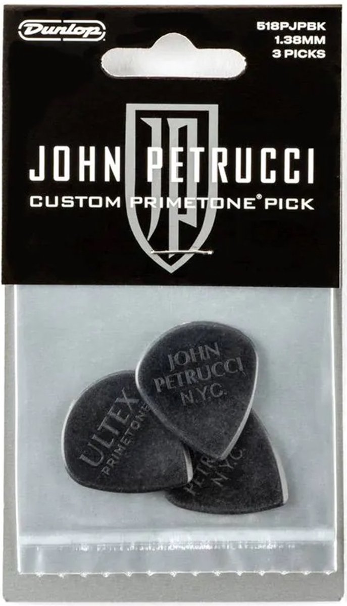 Dunlop 518P JP BK Primetone 1,38 mm Jazz III - Signature 3-Pack - Plectrum set