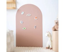 Duvision Magnetische Muursticker - Krijtbord - Boogvorm - KameelRoze - B80 x H100 cm