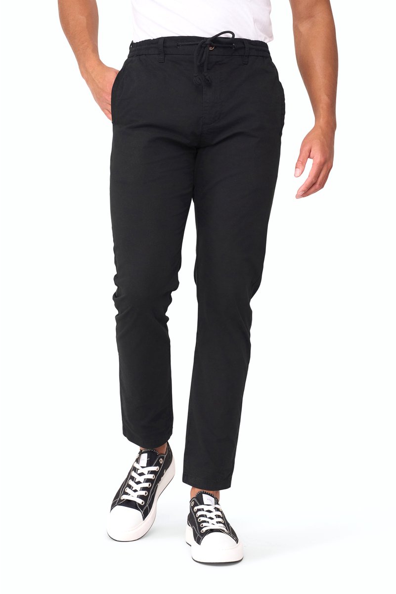 Cotton Chino Pant Prime Black - L - Solution Clothing