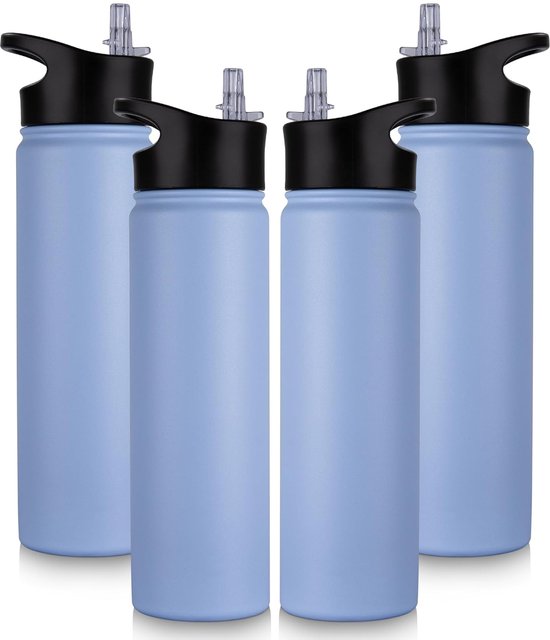 Isolerende waterfles - Dubbelwandig - 1 stuk - RVS - 14 kleuren