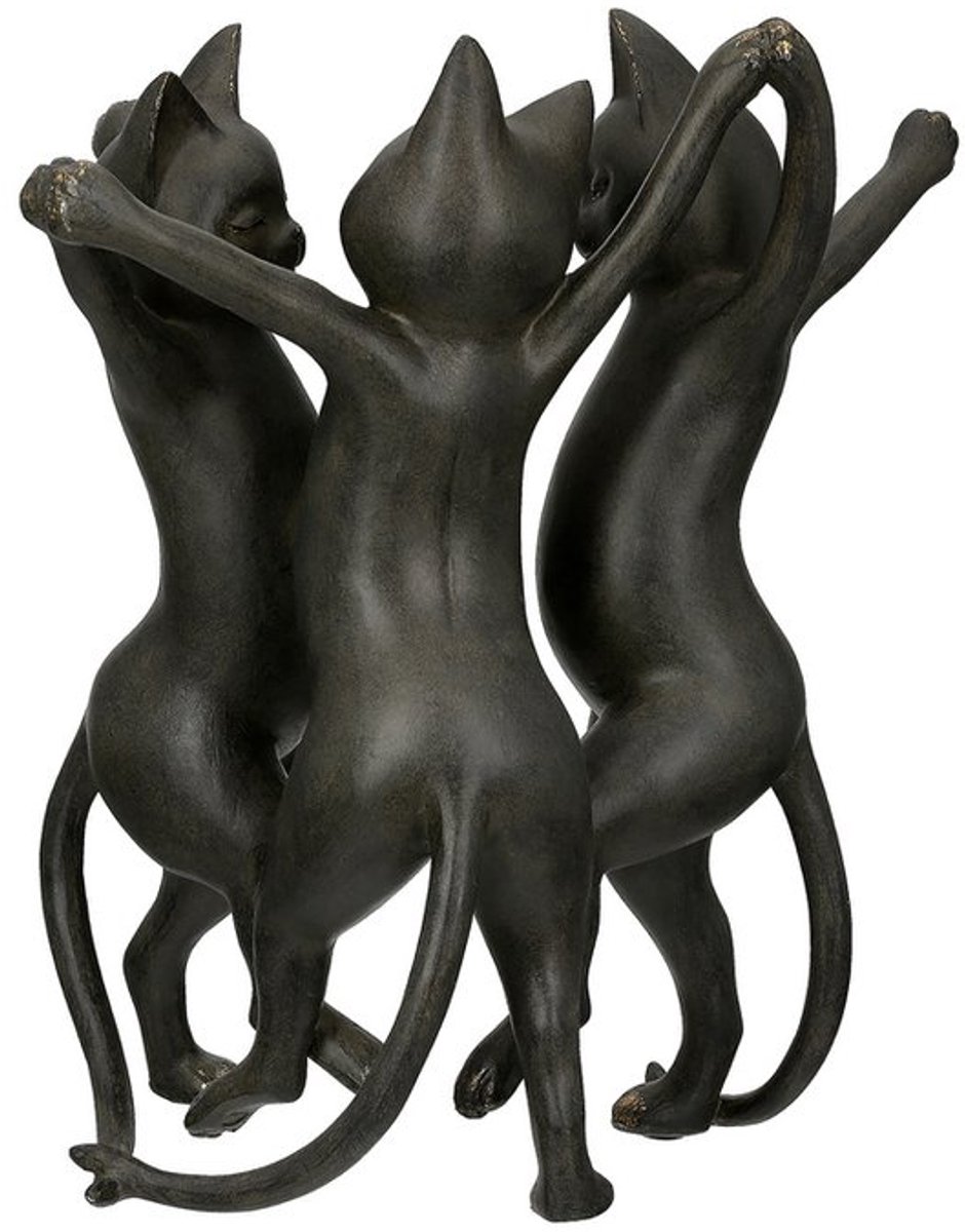 Beeldje, Kat, "Gatto", Polyresin, zwart,