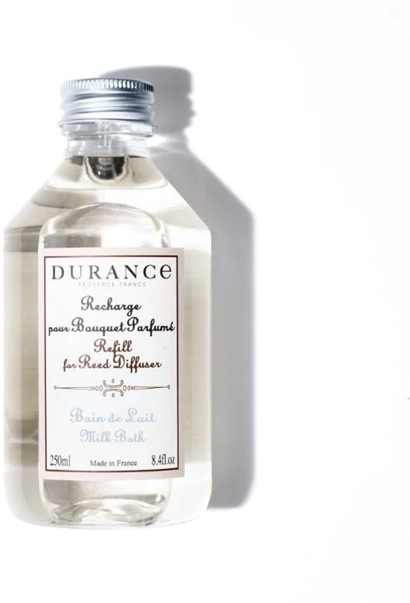 Durance - navulling geurstokjes - Bain de Lait - Milk Bath - 250ml