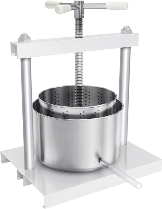 NAIZY 6L Handmatige Fruitpers Wijnpers Bessenpers Sappers Appelpers Sinaasappelpers met Persdoek (Fruitpers, 6L