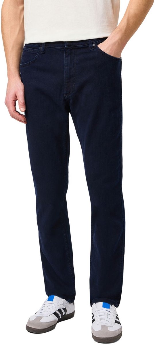Wrangler Greensboro Heren Tapered Fit Jeans W44 X L32 Blauw