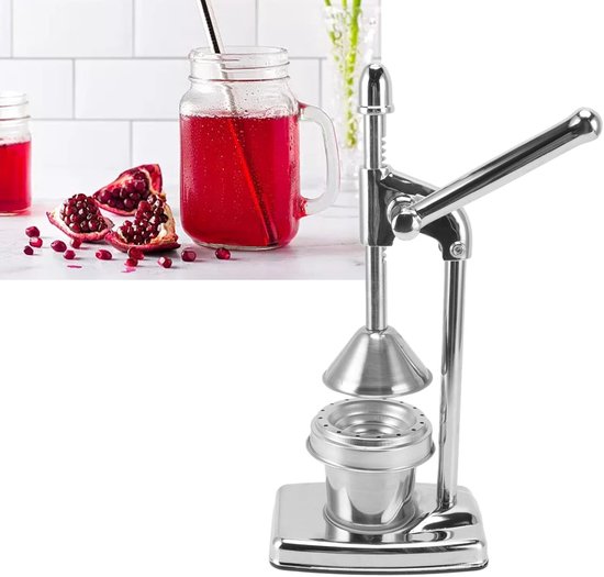 Handmatige oranje fruitpers 304 roestvrijstaal met hefboomprincipe - compact en ergonomisch - citruspers voor zacht fruit — afbeelding 4
