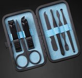 7-delige Manicure Set RVS - Blauw - Nagels Pedicure