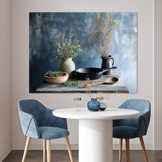 Poster 120x90 cm - Pan - Kruiden - Schilderachtig - Posters - Kamer decoratie - Wanddecoratie woonkamer - Muurdecoratie slaapkamer