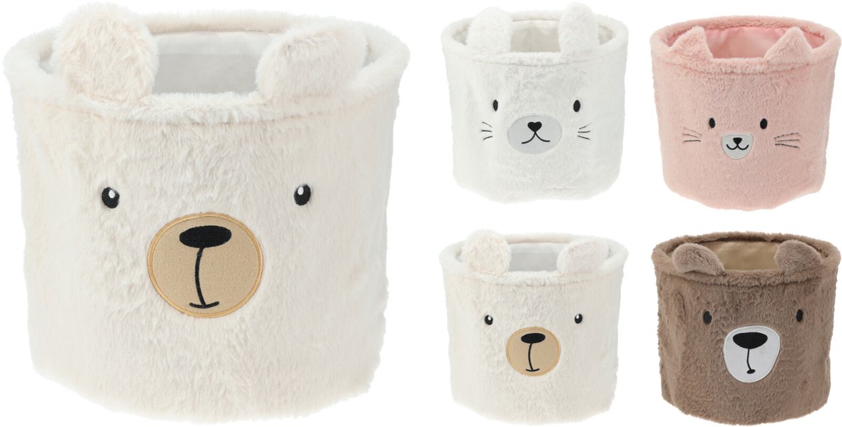 Home&Stylingcollection-opbergmand-dieren designs-kinderen-nepbont
