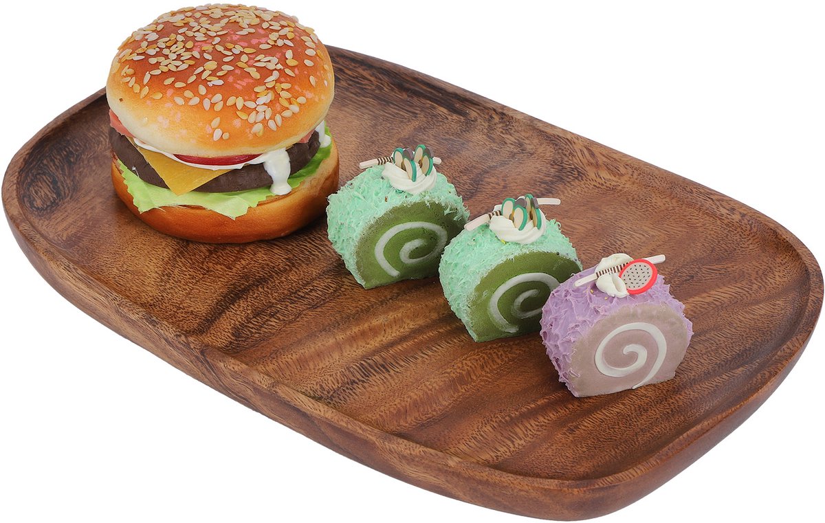 Onregelmatige houten opbergbak - Snackschaal en fruitorganizer, decoratief en multifunctioneel - 30x20 cm - Voor tafelaccessoires, fastfood en woningdecoratie