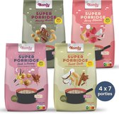 Nomly Super Havermout Mixdoos - overnight oats - laag in suikers - gezond - vegan - 100% glutenvrij - bio - 4 x 280g