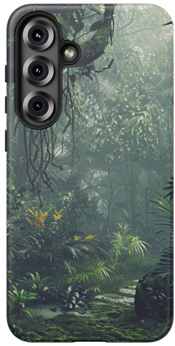 Dichte Weelderige Jungle – Telefoonhoesje Geschikt voor Samsung Galaxy S25 Plus