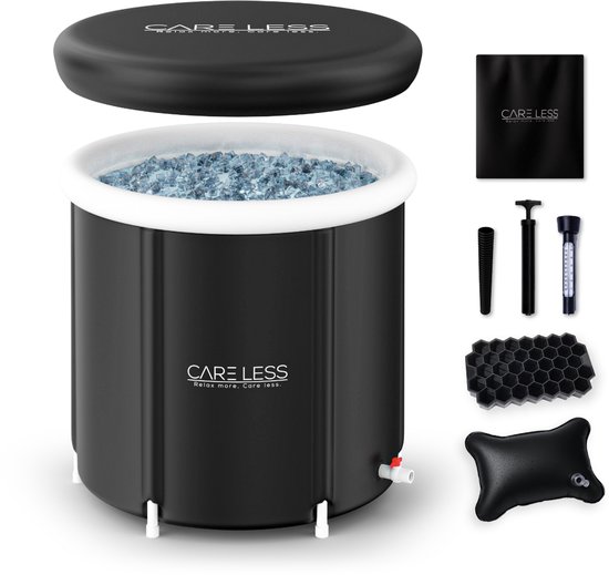 Care Less - IJsbad - Opvouwbare Badkuip - Zitbad - Dompelbad - 75CM - Inklapbaar en met Hoes - Inclusief Pomp en Afvoerslang - Zwembad - Bath Bucket