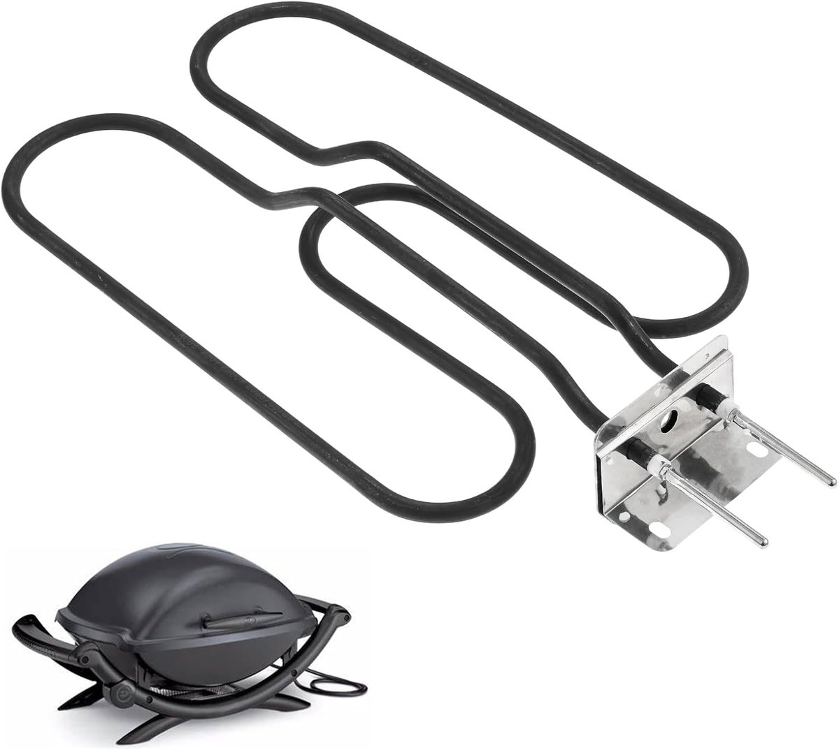 EXCITAT 66631 Weber elektrische oven vervangend verwarmingselement - Geschikt voor Weber Q140, Q1400 ovens - Weber oven verwarmingselement - roestvrijstalen verwarmingsspiraal - 230V, 2200W