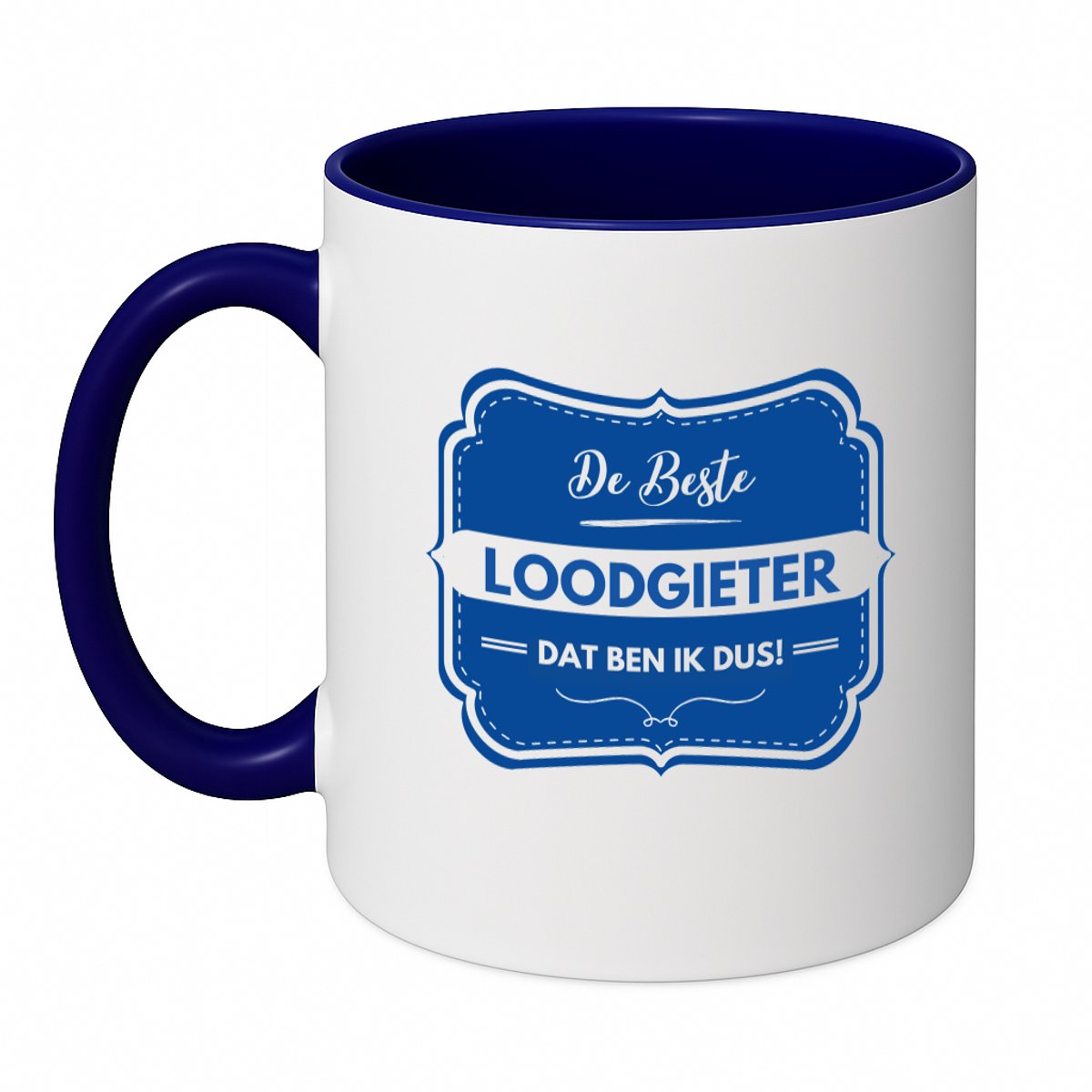 Hacebo® - De beste loodgieter koffiebeker donker blauw - Loodgieter - loodgieters - thee mok - koffie beker - werk - afscheidscadeau - verjaardagscadeau - kado - koffiemok - 350 ML inhoud