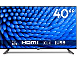 MEDION 100,3 cm (40 inch) Full HD-tv (drievoudige tunerontvanger DVB-T2 DVB-C DVB-S2, 2 x HDMI, USB, slaaptimer, mediaspeler, VESA, CI+, MD 840000)