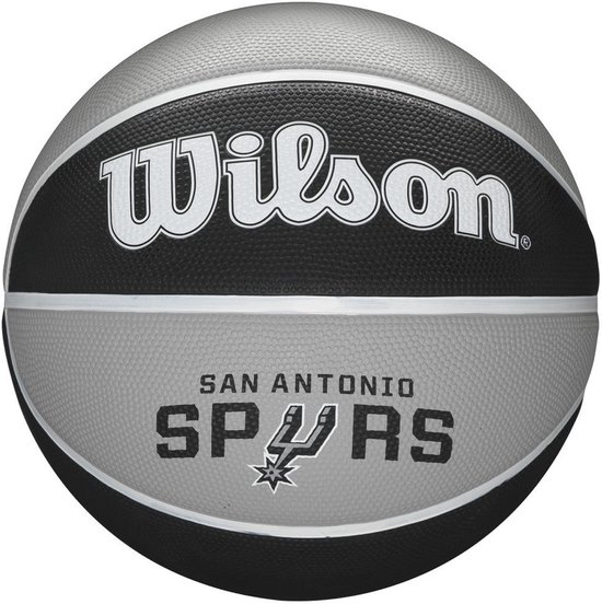 Wilson San Antonio Spurs basketbal, zilver, zwart en wit