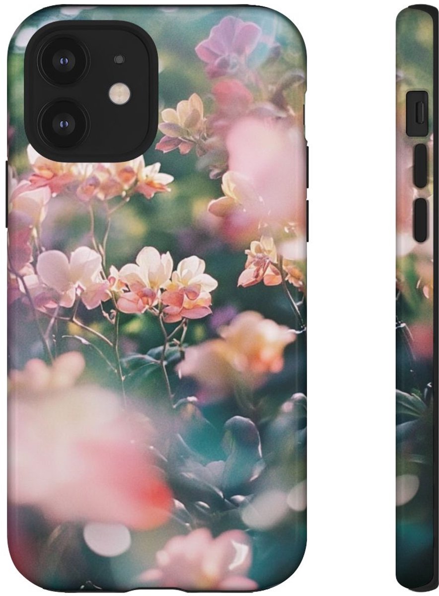 Zachte Roze en Perzik Bloemen – Telefoonhoesje Geschikt voor iPhone 12