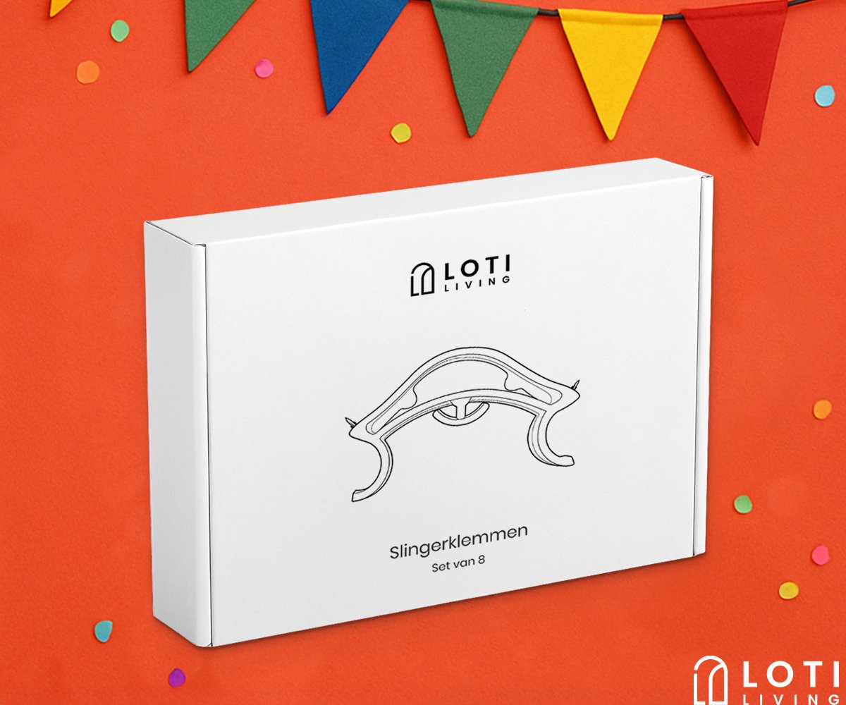Loti Living Slingerklemmen - 8 stuks - Slingerklemmen voor slingers ophangen - Hoekklemmen - Herbruikbare Feestklemmen – Slingerclips voor Hoeken — afbeelding 7