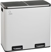SVITA TM2X24 Prullenbak - prullenbak 48L afvalbak afvalscheiding wit