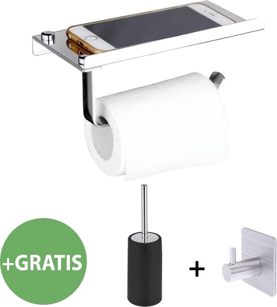 Toiletrolhouder + GRATIS + GRATIS Handdoekhanger -... | bol.com