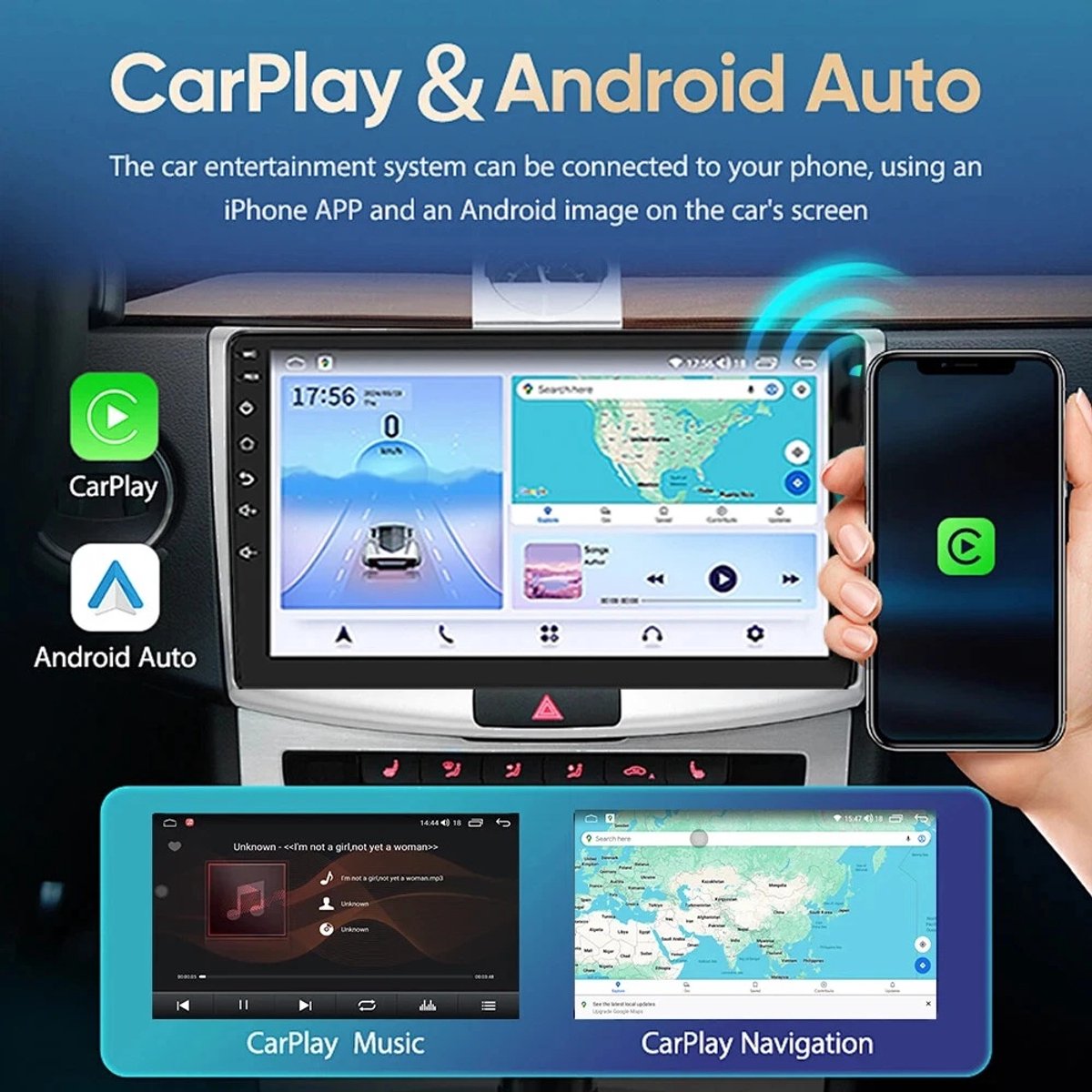 Autoradio Android 14 Pour Opel Astra J/Excelle (2010-2014) – Écran Tactile 9 Pouces – CarPlay/Android Auto Sans Fil – Bluetooth, Wi-Fi, GPS