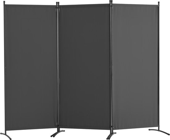Angel Living Paravent Ruimteverdeler 4 panelen, scheidingswand kantoor, balkon, slaapkamer, outdoor, tuin, 224 x 182 cm, zwart