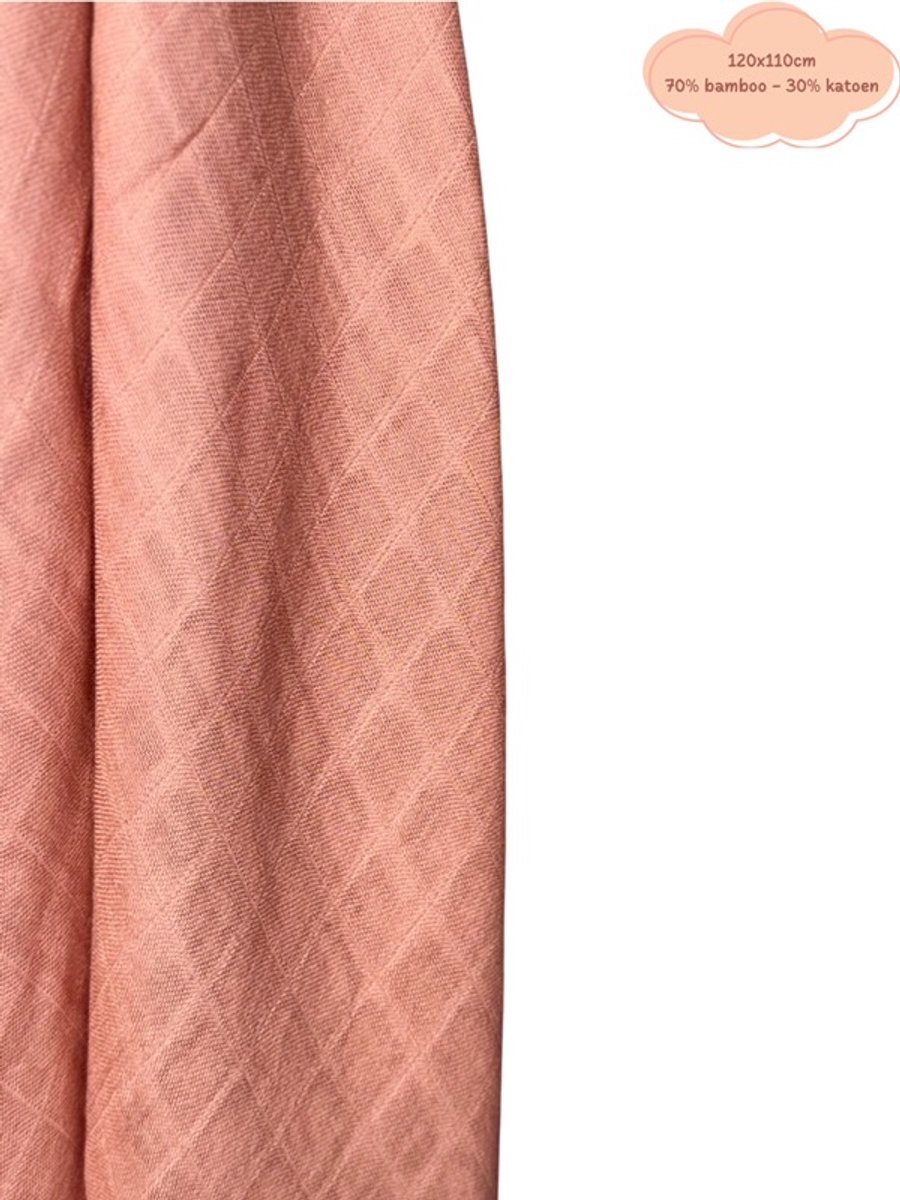 The Baby Supply Hydrofiele Doek Oud Roze– 120×110 cm | 70% Bamboe – 30% Katoen | Extra Zacht & Ademend | Set van 1