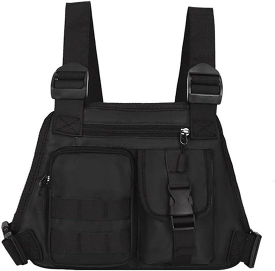 Chaleco táctico con funda universal y diseño de malla