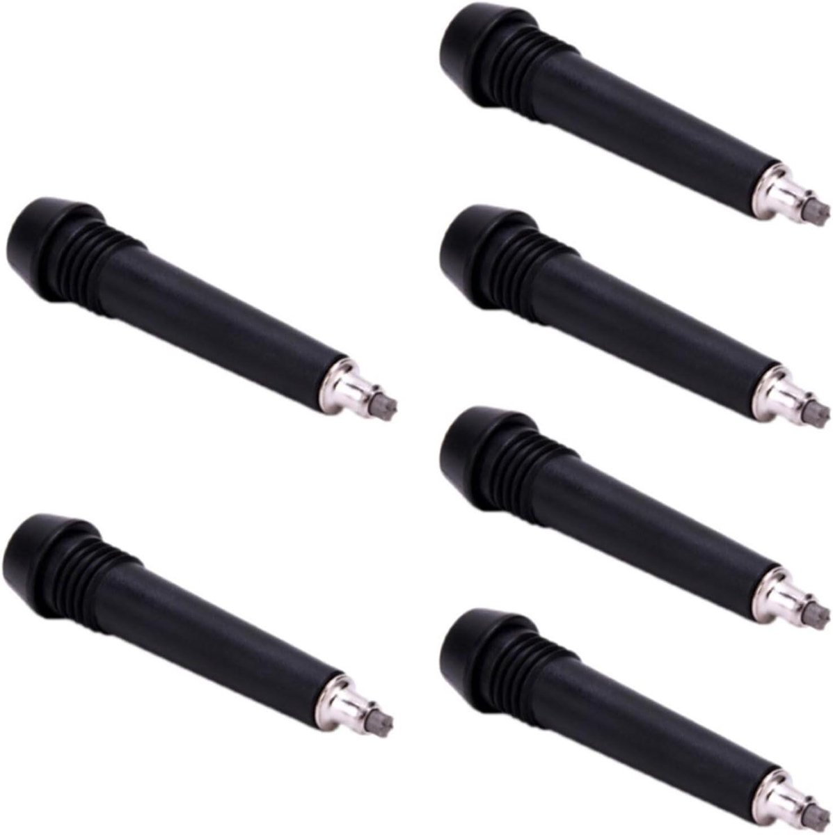 Allecto Plus - 6 stuks reservepunt doppen voor trekkingstokken - draagbare steunstokpunten voor wandelstang - Flex bergstokpunten - trekking accessoires - duurzame materialen
