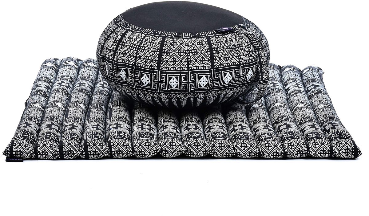 Ibenzoa® Meditatieset met Zafu Zitkussen en Zabuton Vloermat voor Yoga en Meditatie