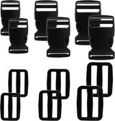 Koop Kunststof buckle steeksluiting 25MM Rood bij dé expert