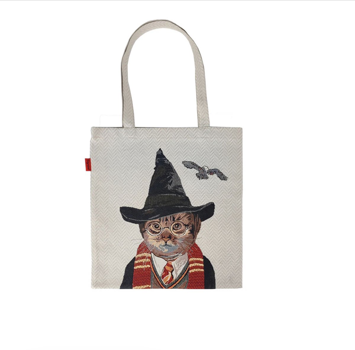 Boodschappentas - Luxe gobelinstof - Flat bag - Magical Cat - Magische Kat