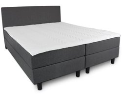 Boxspring SleepEase - 200x210 Compleet - Antraciet Glad - Golden Matrassen Zeeland