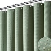 Ulticool Rideau de douche - Nature Forêt Vert - 180 x 200 cm - Lavable - Anti-moisissure - Imperméable - Avec 12 anneaux