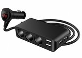 Auto Sigarettenaansteker Splitter - 12V-24V USB Autolader Adapter - Met USB C Plug - Auto Oplader met 7 aansluitingen - 4 USB Poorten - Omvormer / Verdeler - Autoladers - Autostekker