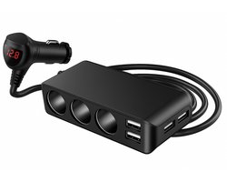 Auto Sigarettenaansteker Splitter – 12V-24V USB Autolader Adapter – Met USB C Plug – Auto Oplader met 7 aansluitingen – 4 USB Poorten – Omvormer / Verdeler – Autoladers – Autostekker – Auto Accessories