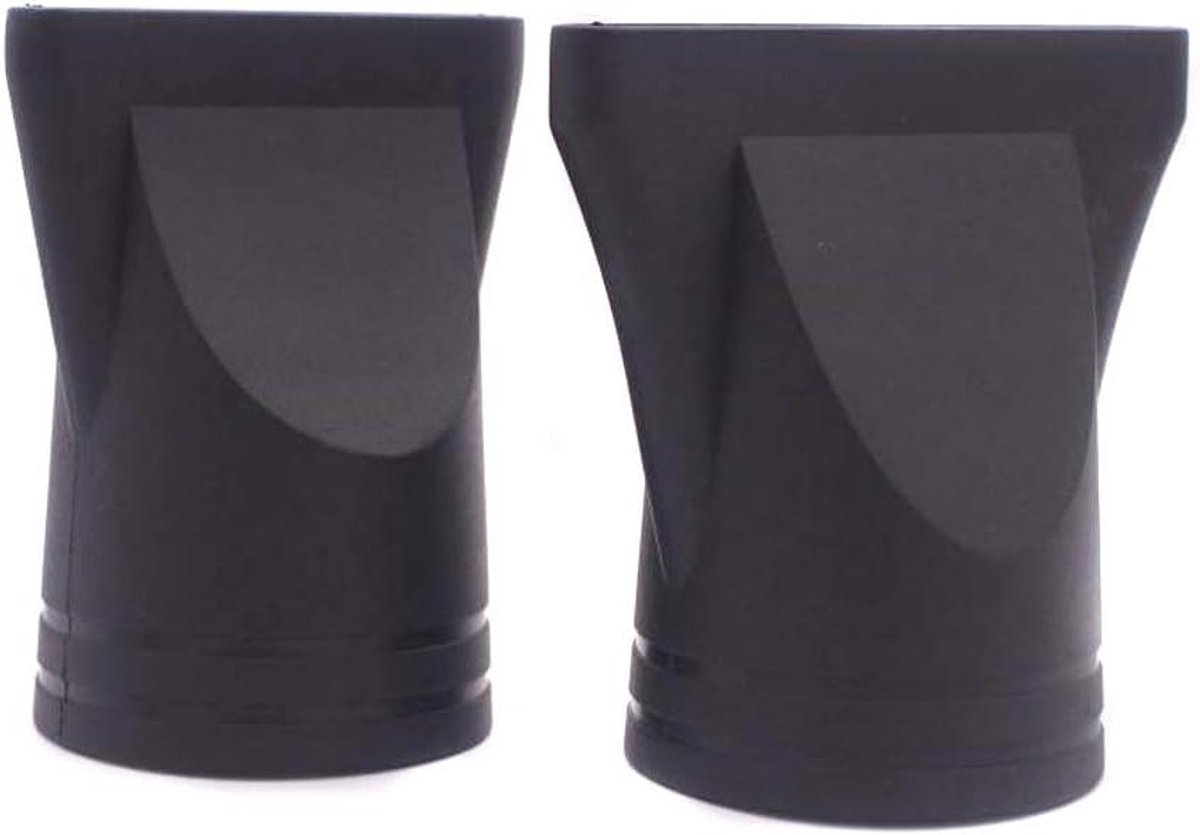 Inovra Plus - Professionele Plastic Fohn Mondstukken voor Haardroger - Set van 2 Stuks - Haarstyling Tool - Geschikt voor Buitendiameter 4.5-4.5cm - Zwart