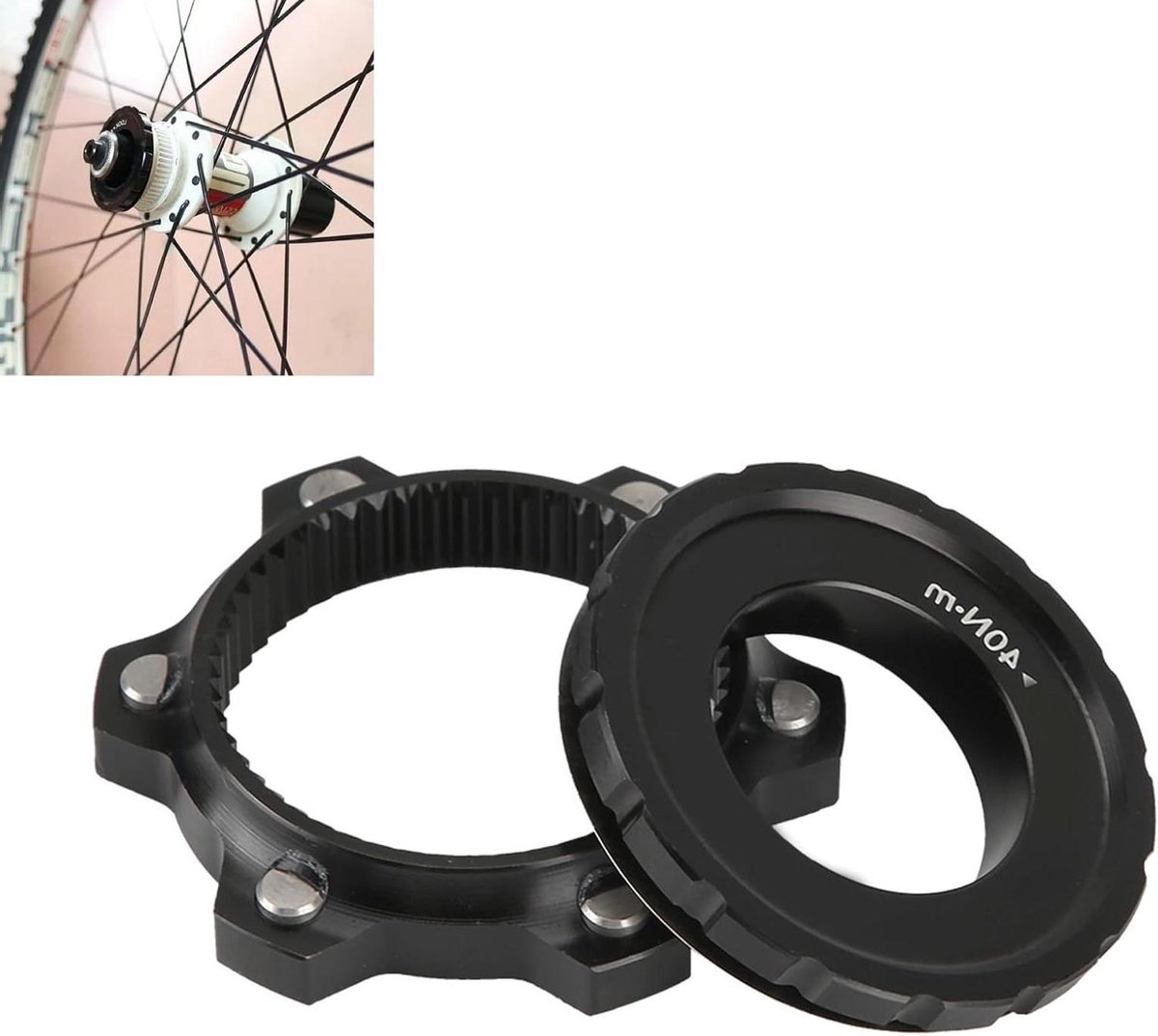 Inovra Plus - Center Lock Adapter voor Mountainbike - Fietsaccessoire voor Boost Hub - Fietsonderdeel met 6-Bolt Schijfremrotor