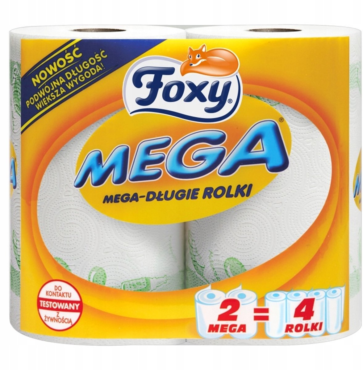 Foxy Mega Serie - Keukenpapier - 2 Lagen - Chloorvrij - 2 Rollen