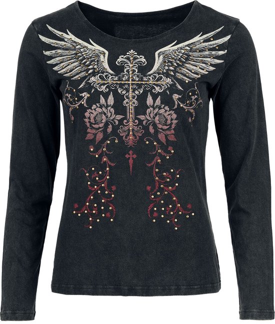 Chemise à manches longues Rock Rebel by EMP pour femme - L
