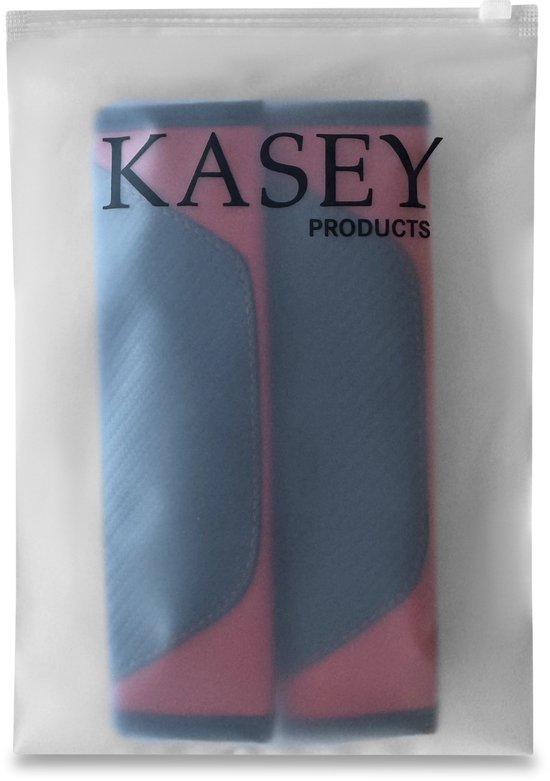Gordelbeschermer - Set van 2 Gordelhoezen - Zwart Rood Carbon Look - Kasey Products van Merkloos — afbeelding 5