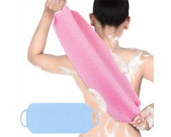 Diep Reinigende Elastische Rug Scrubber I Scrup Loofah I Back Scrubber I Lichaamsborstel I Scrub Pad I Loofah I Rugborstel I Blauw