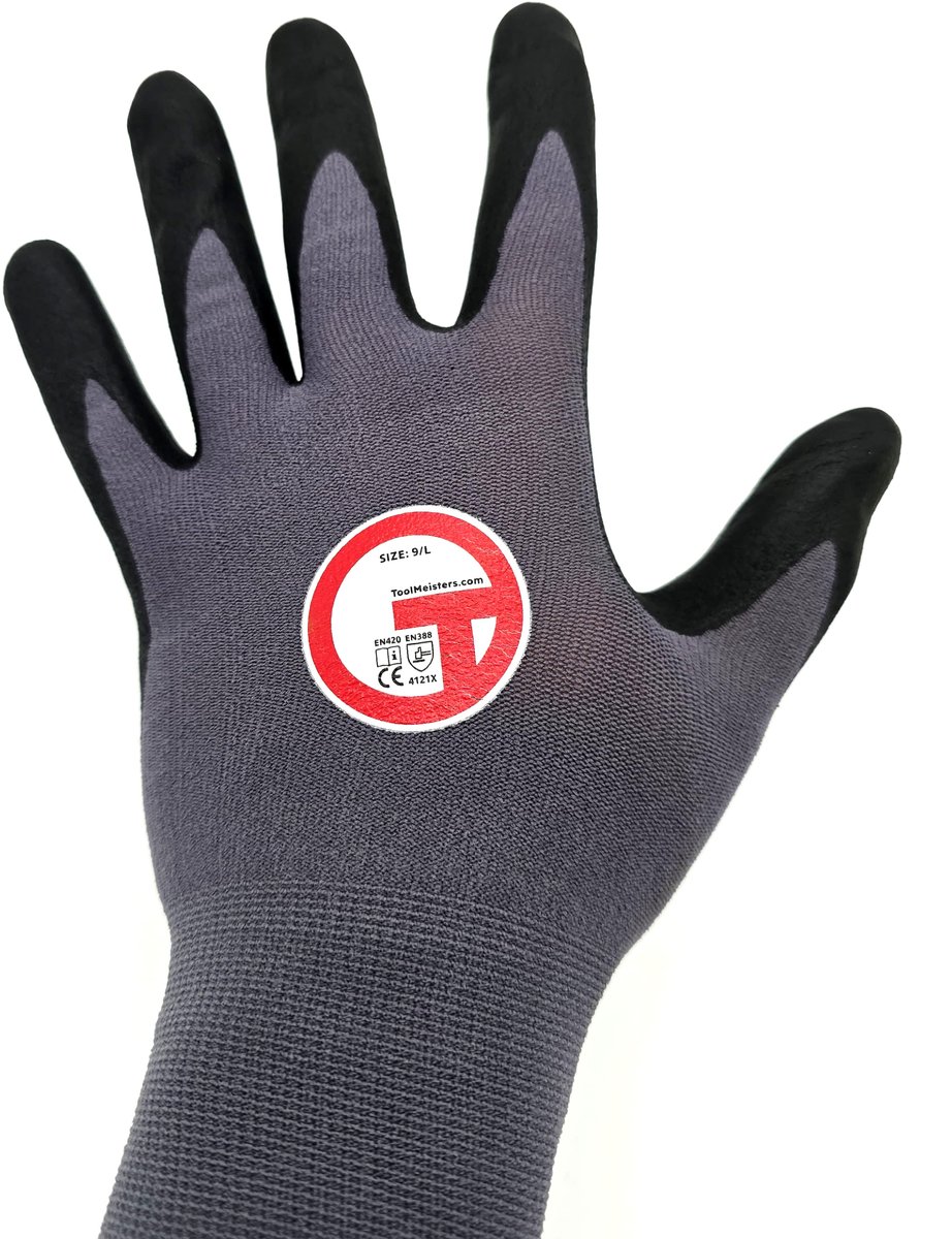 ToolMeisters | Nylon werkhandschoenen | Dikte 15 | Maat L