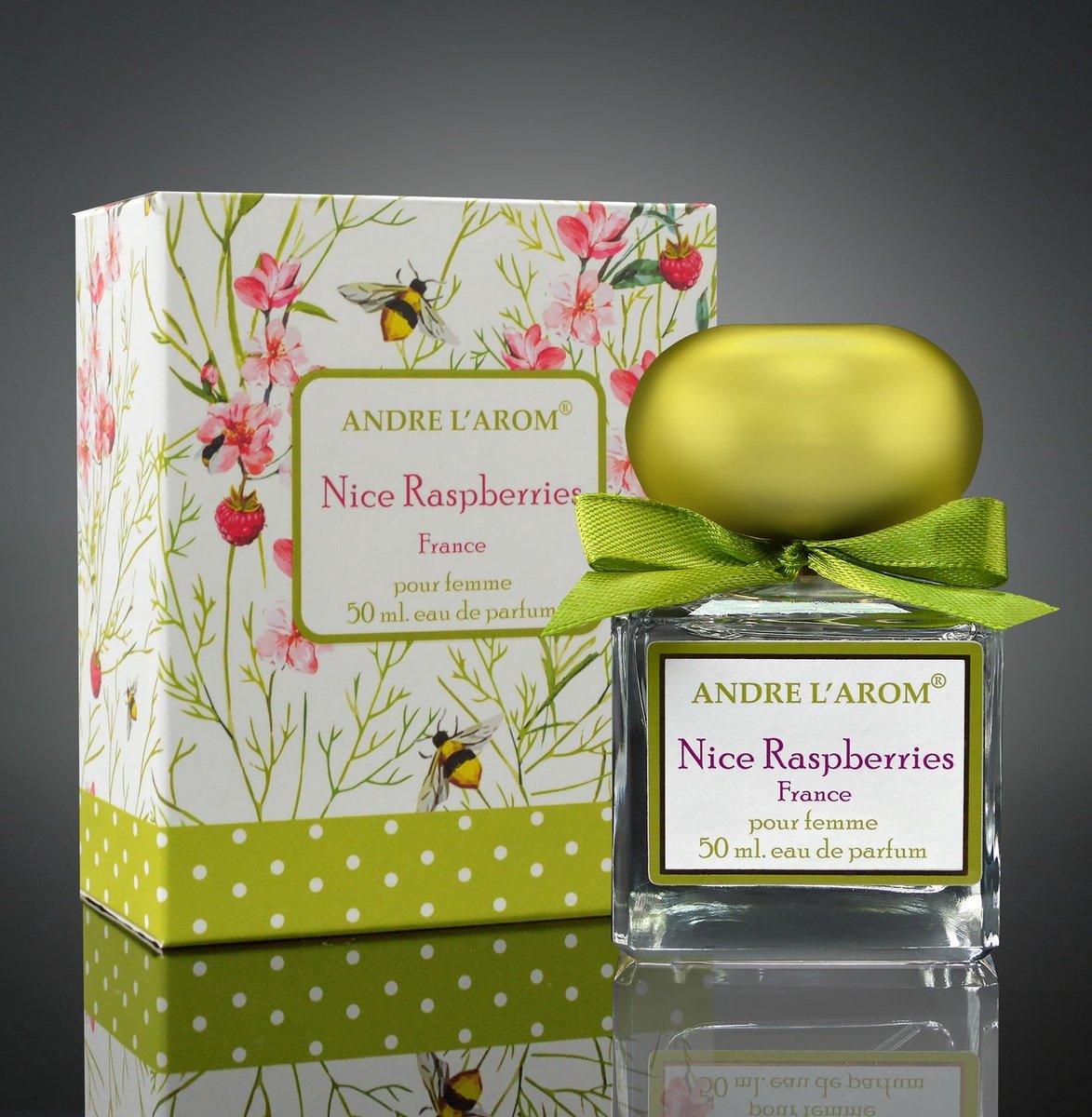 CADEAU Aanbieding - Franse Dames Parfum - Nice Raspberries - een heerlijke frisse/bloemige Eau de Parfum - met Frambozen - Rozen en Rode Bessen + gratis parfumverstuiver