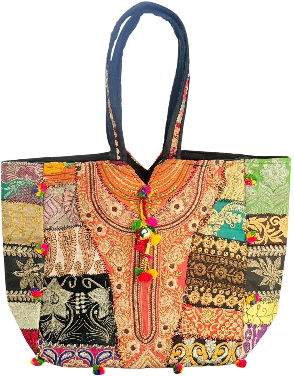 Totebag Shoppingbag Kutch Patchwork Farao 51x36 cm