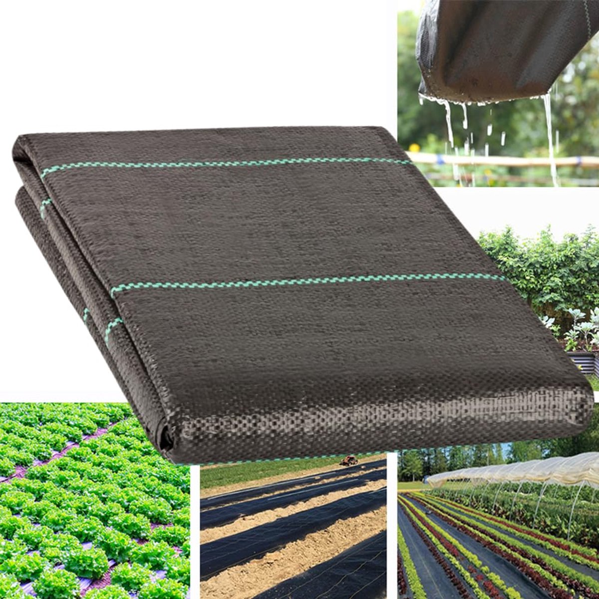 Onkruidbestrijdingsmembraan - Zwarte Tuinfolie - 1 m x 10 m