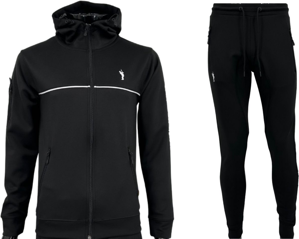 Hitman - Trainingspak Heren - Joggingpak Heren - Sportkleding Heren - Cadeau voor Man - Zwart - Maat L